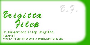 brigitta filep business card